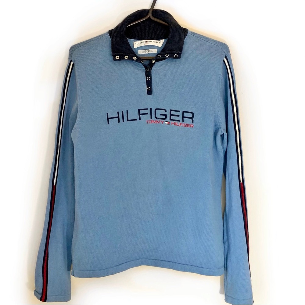 Tommy Hilfiger womens teens blue sweater, Large